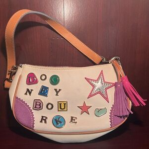 Vintage Y2k Dooney and Bourke Lindsay Lohan Charm #1 Crescent Shoulder Bag